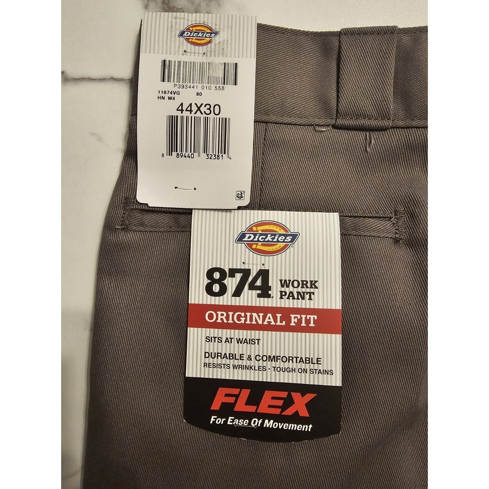 Dickies Big Men's Flex Work Pants 874 Original Fit Reinforced Straight Leg 44x30 - Picture 3 of 3